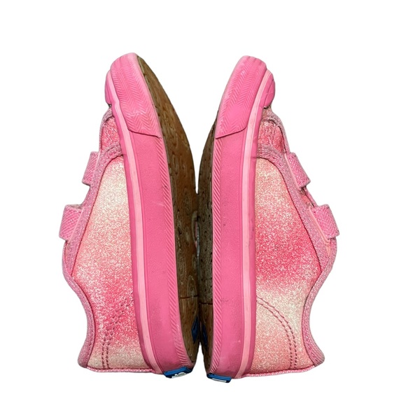 Keds Glittery Hook & Loop Sneaker, Toddler/Little Kid, Pink, Sz 6.5M - Picture 9 of 12